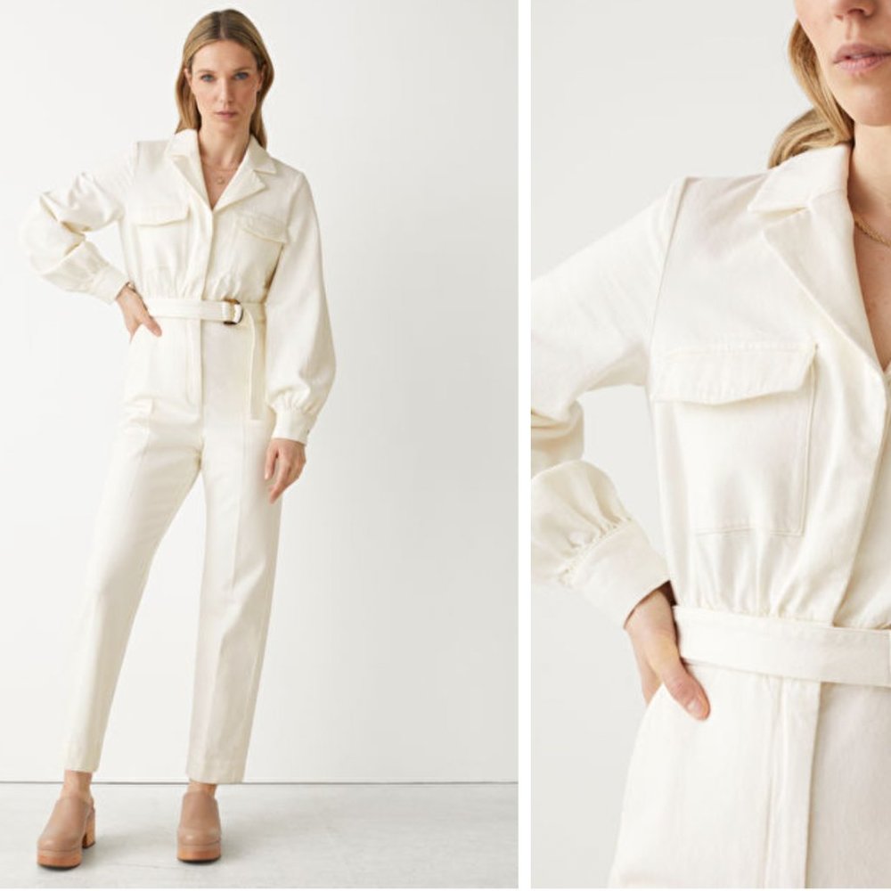 Belted Denim Jumpsuit - NWT